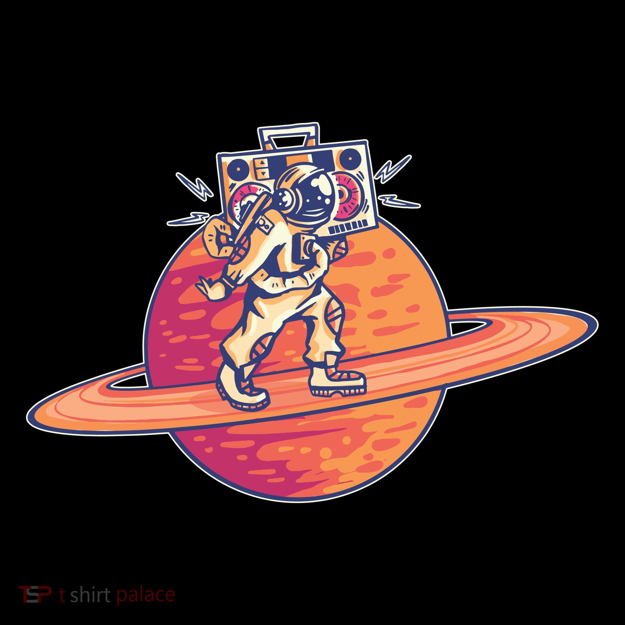 Saturn Astronaut Music Apron