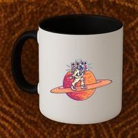 Saturn Astronaut Music Coffee Mug thumb 2