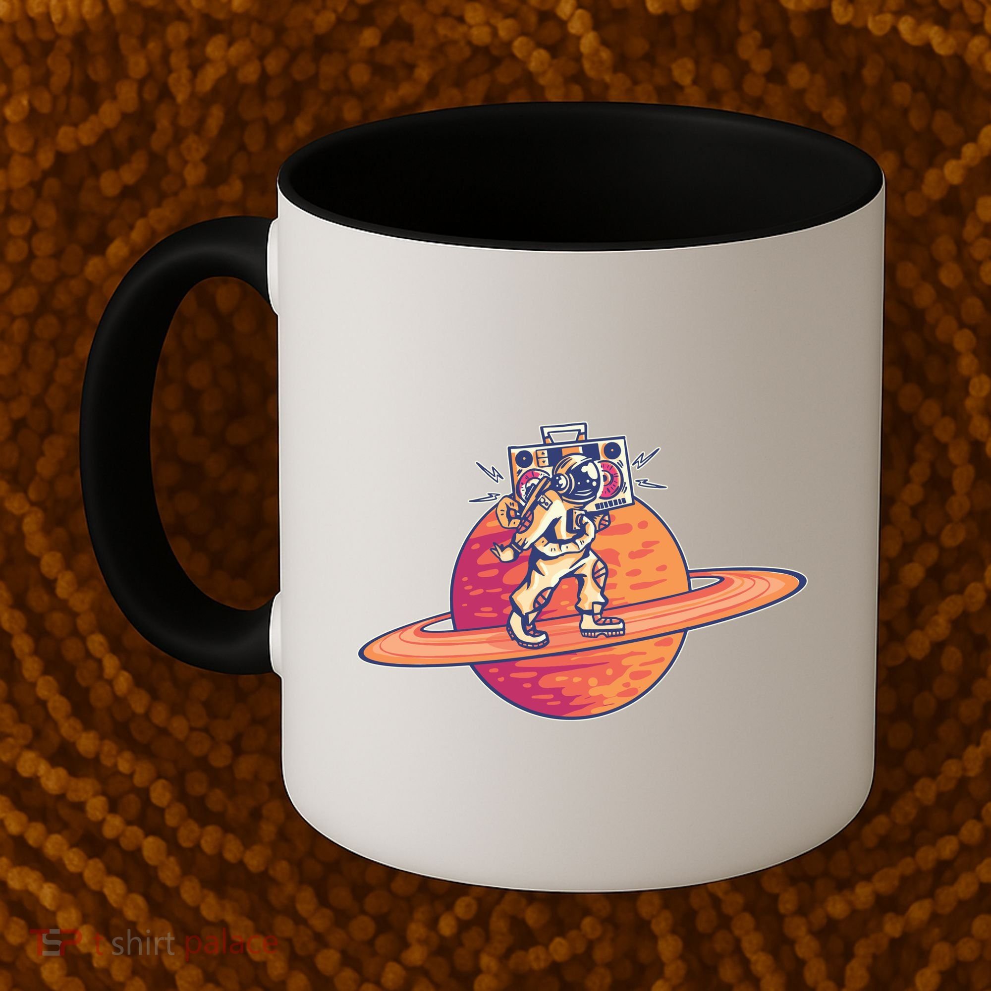 Saturn Astronaut Music Coffee Mug