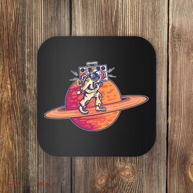 Saturn Astronaut Music Coaster