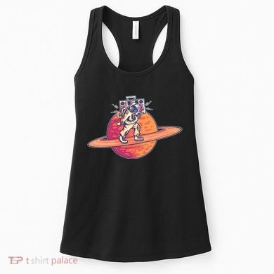 Saturn Astronaut Music Women's Tank Top