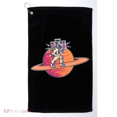 Saturn Astronaut Music Golf Towel