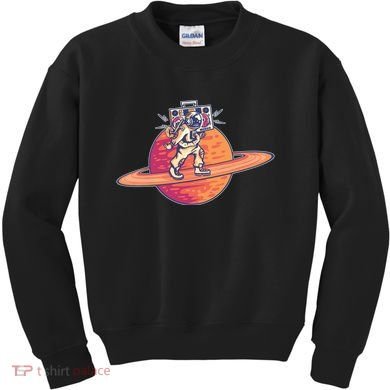 Saturn Astronaut Music Kids Sweatshirt