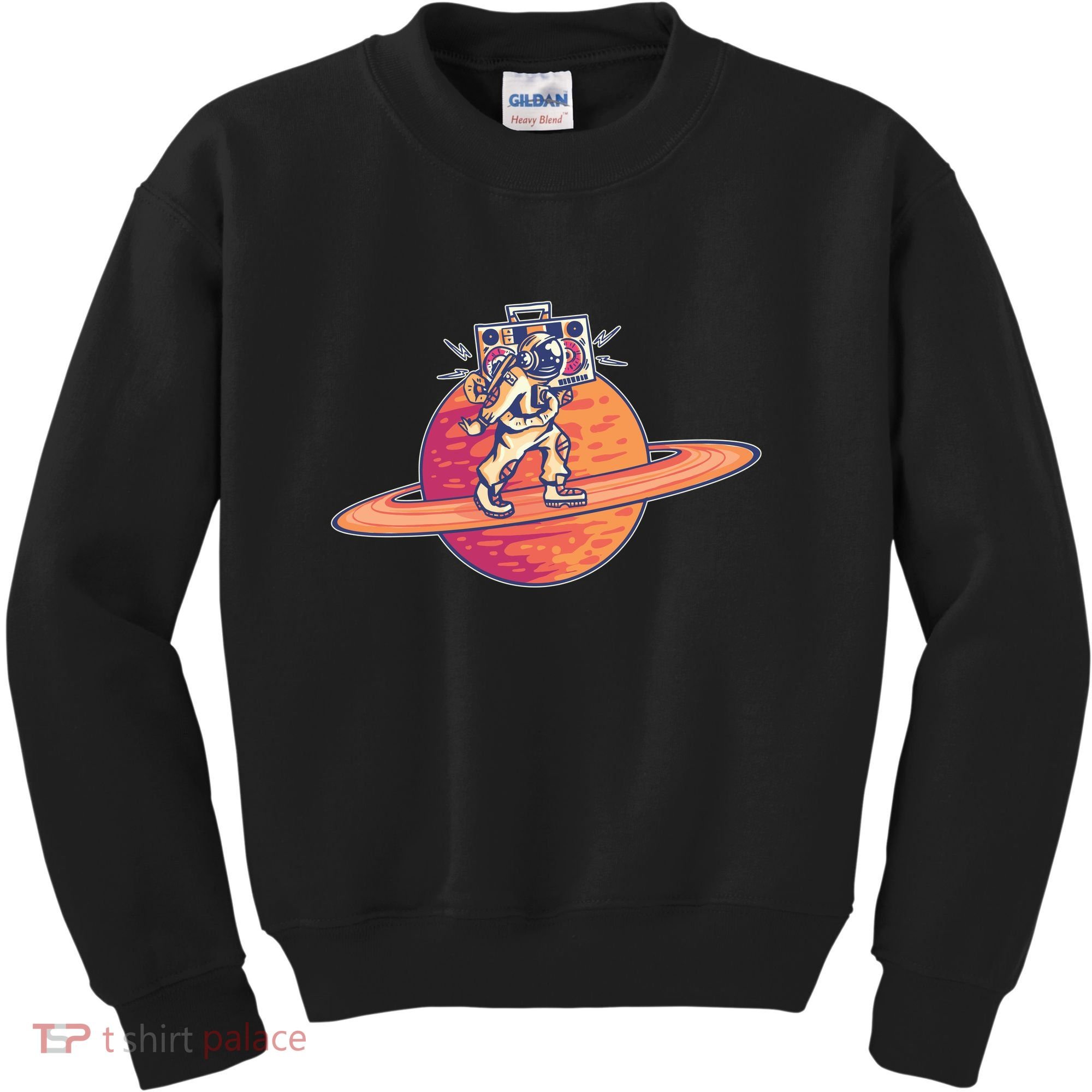 Saturn Astronaut Music Kids Sweatshirt