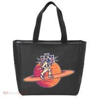 Saturn Astronaut Music Tote Bag thumb 0