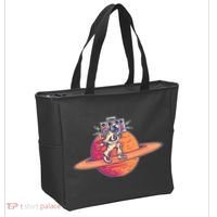 Saturn Astronaut Music Tote Bag thumb 2