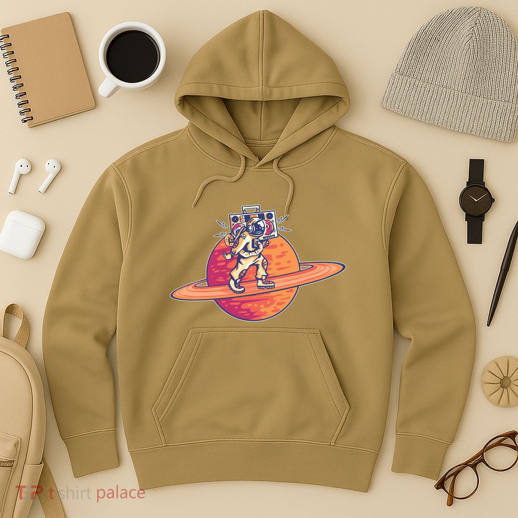Saturn Astronaut Music Hoodie