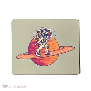Saturn Astronaut Music Mousepad