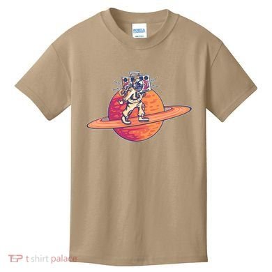 Saturn Astronaut Music Kids T-Shirt