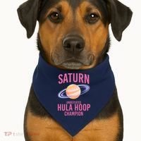 Saturn Undefeated Hula Hoop USA-Made Doggie Bandana thumb 1