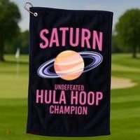 Saturn Undefeated Hula Hoop Golf Towel thumb 1