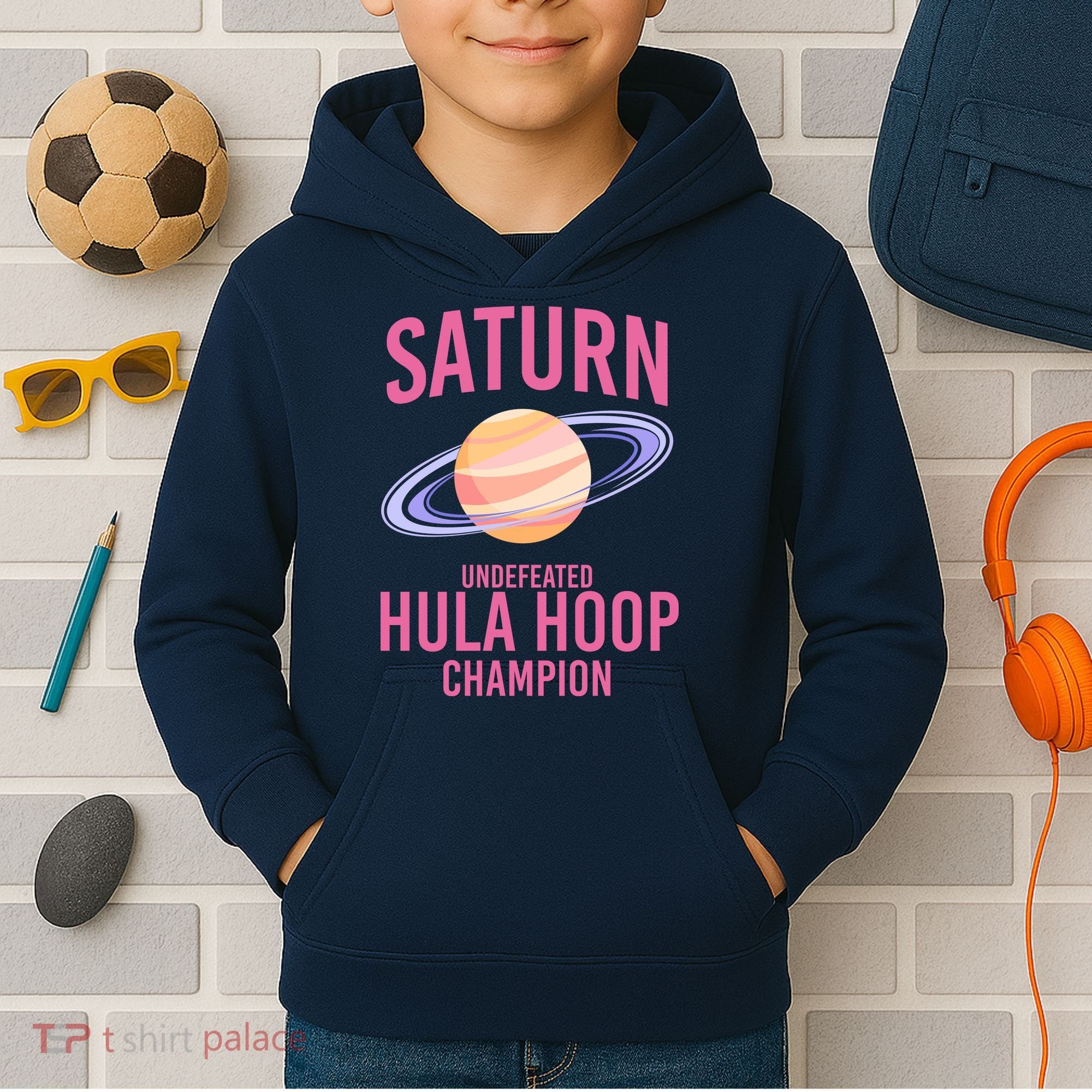 Saturn Undefeated Hula Hoop Kids Hoodie