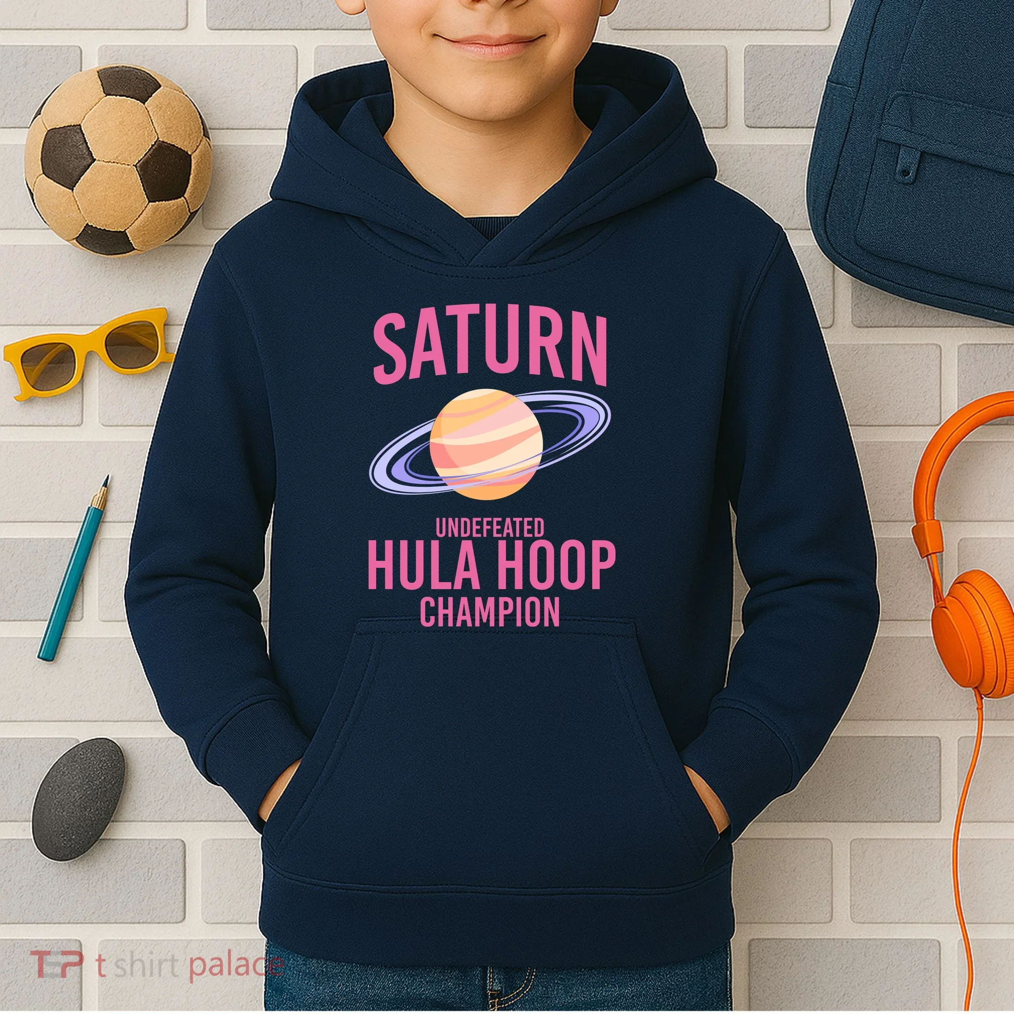 Saturn Undefeated Hula Hoop Kids Hoodie