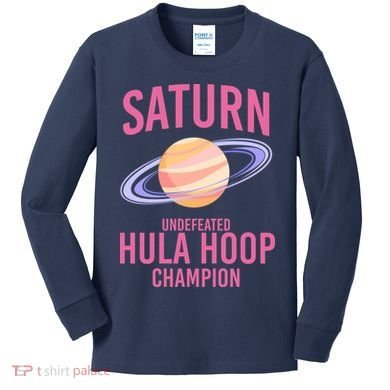 Saturn Undefeated Hula Hoop Kids Long Sleeve Shirt