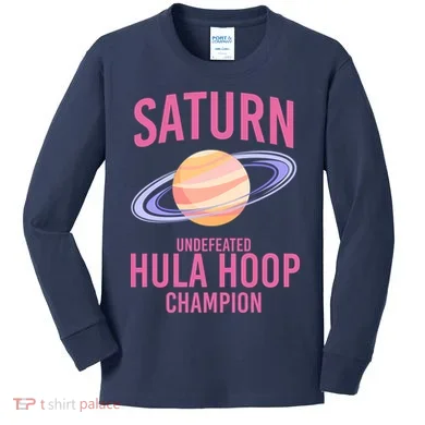 Saturn Undefeated Hula Hoop Kids Long Sleeve Shirt