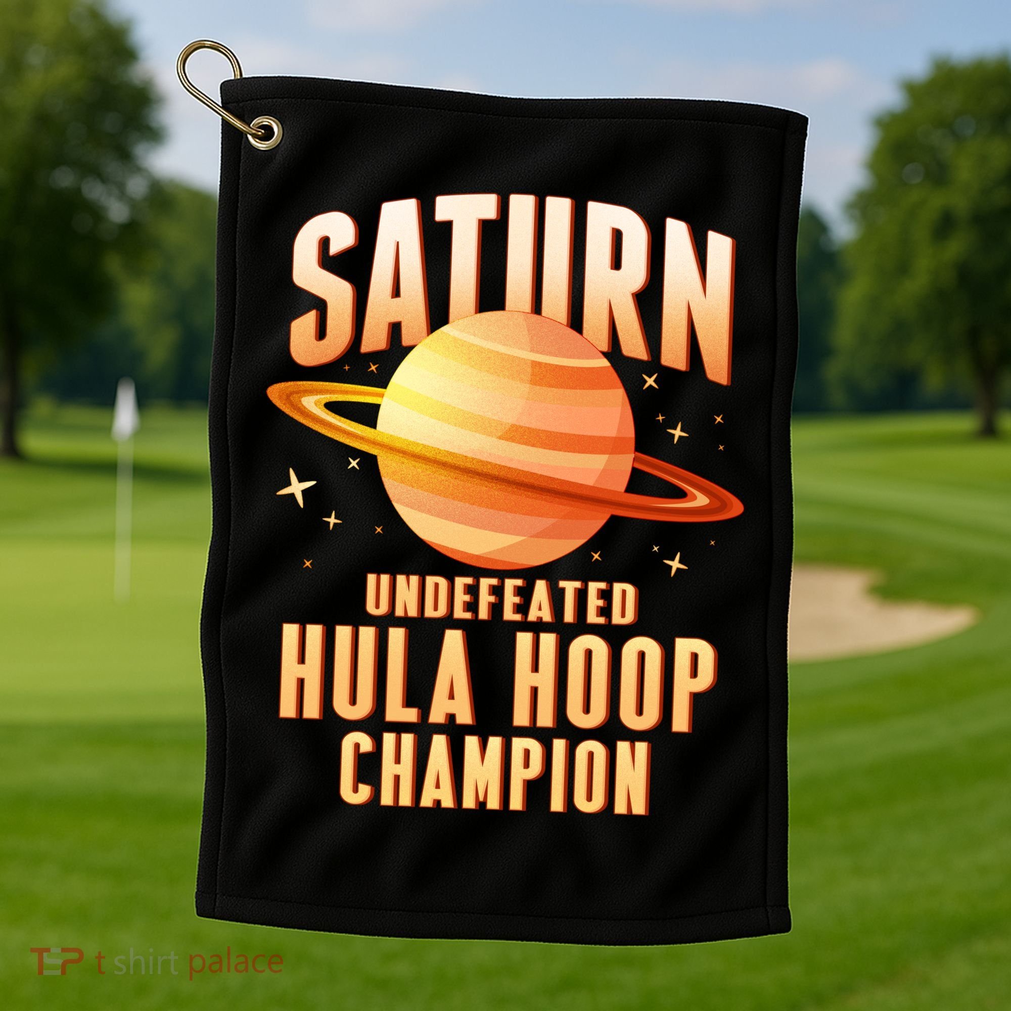 Saturn Undefeated Hula Hoop Champion Golf Towel