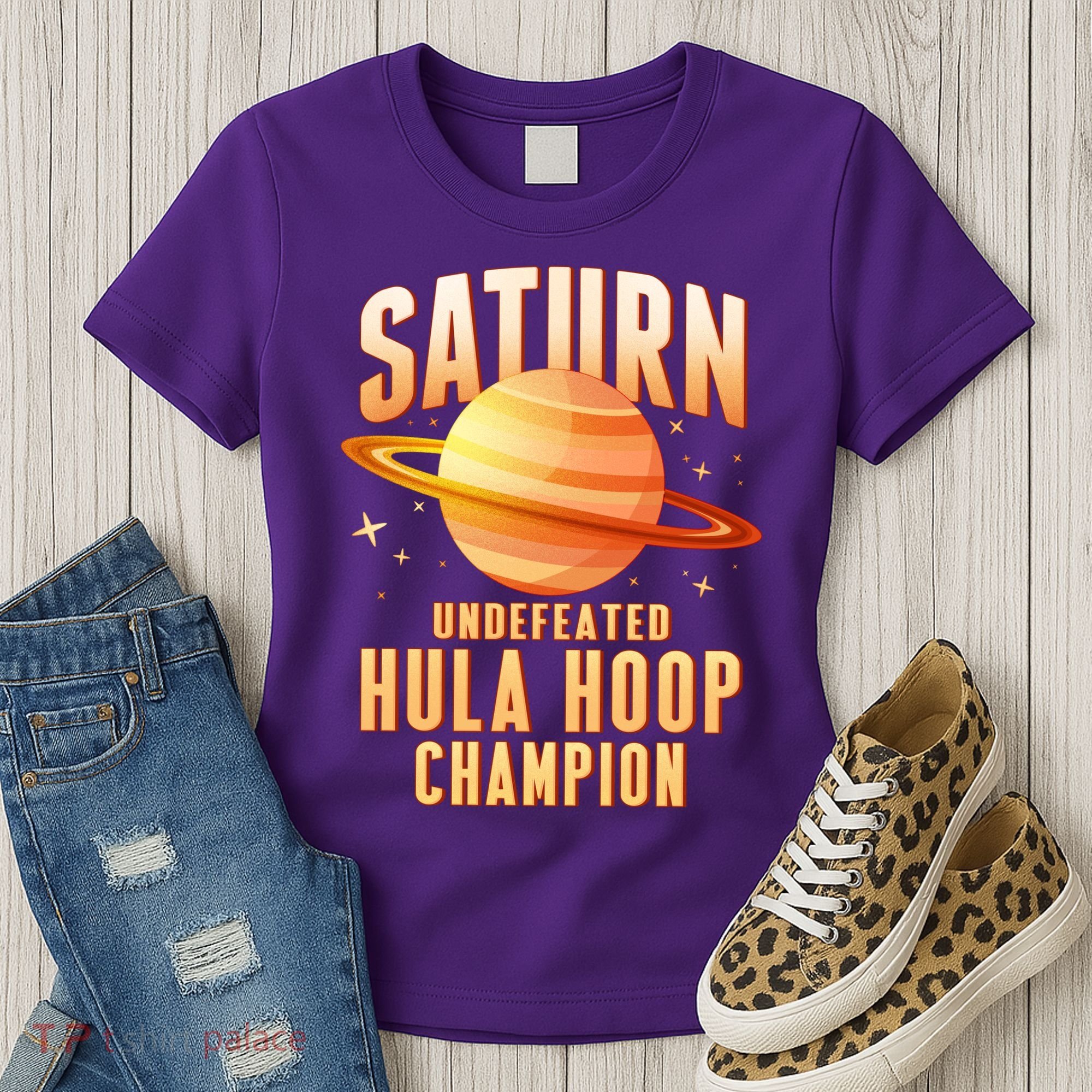 Saturn Undefeated Hula Hoop Champion Women's T-Shirt