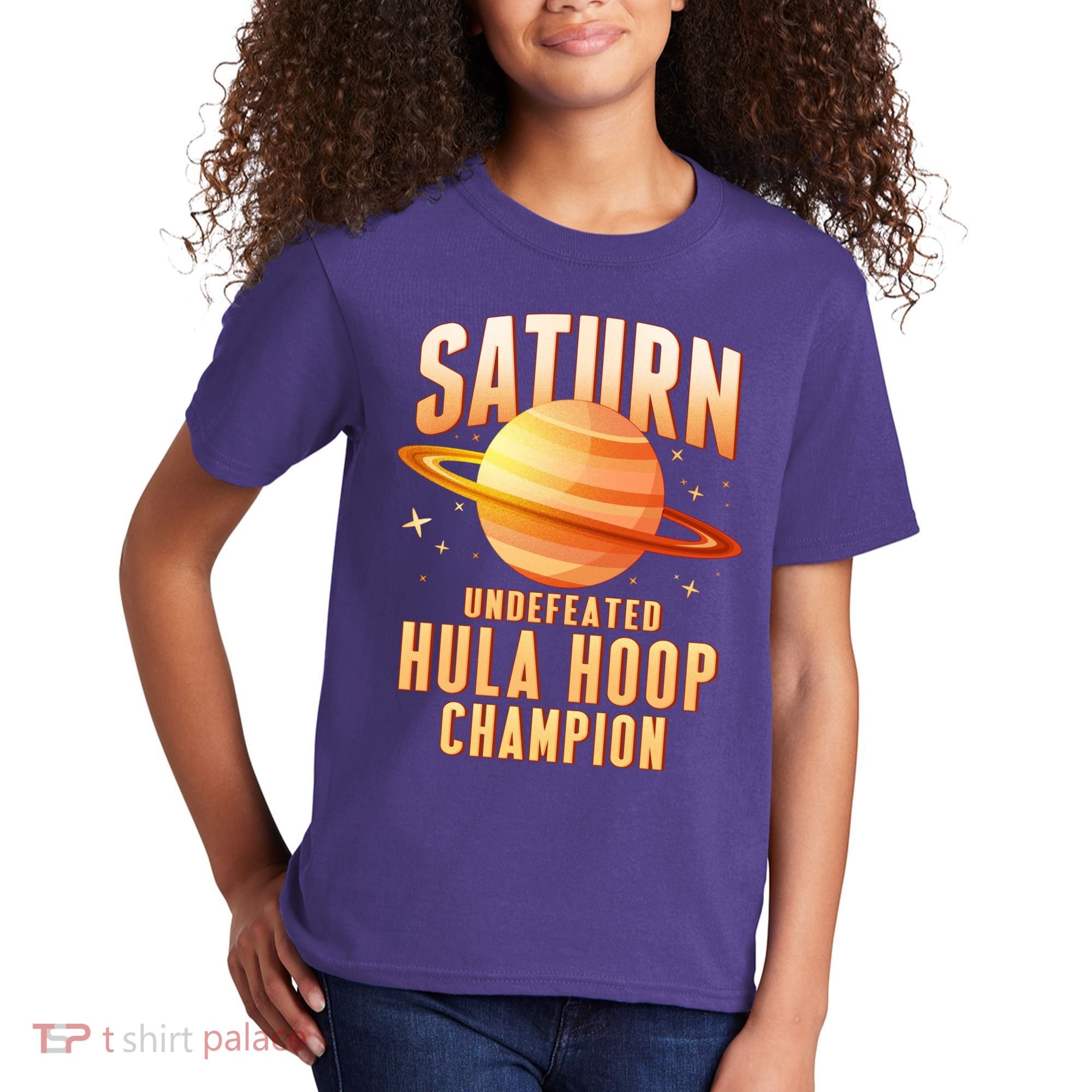 Saturn Undefeated Hula Hoop Champion Kids T-Shirt
