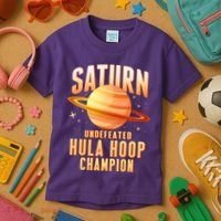 Saturn Undefeated Hula Hoop Champion Kids T-Shirt thumb 3