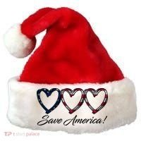 Save America USA Heart Santa Hat thumb 0