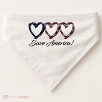 Save America USA Heart USA-Made Doggie Bandana thumb 0