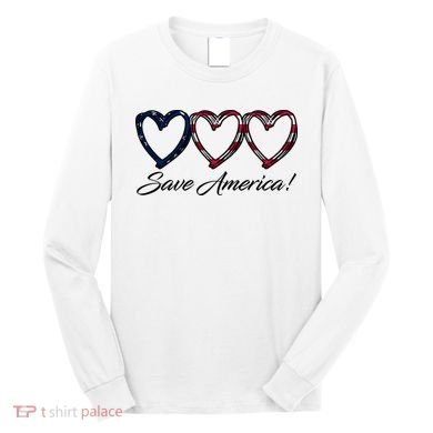 Save America USA Heart Long Sleeve Shirt