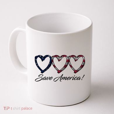 Save America USA Heart Coffee Mug