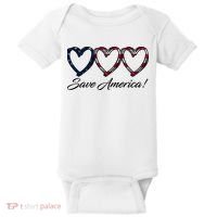 Save America USA Heart Baby Bodysuit thumb 0