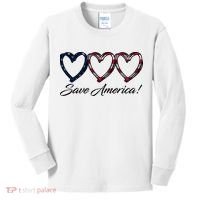Save America USA Heart Kids Long Sleeve Shirt thumb 0