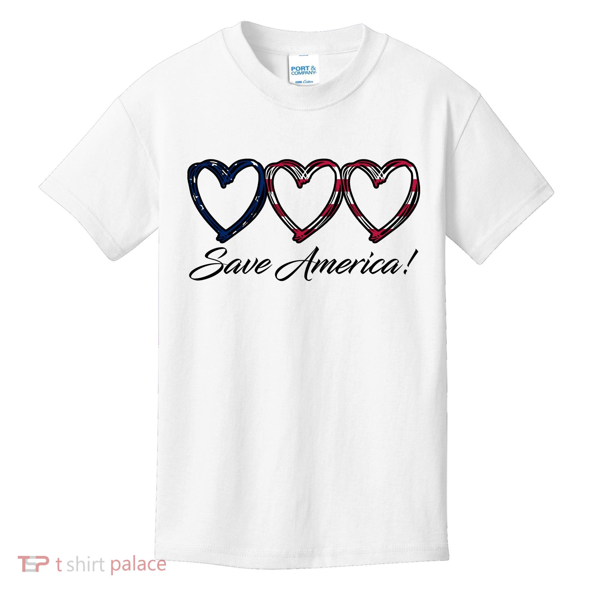 Save America USA Heart Kids T-Shirt