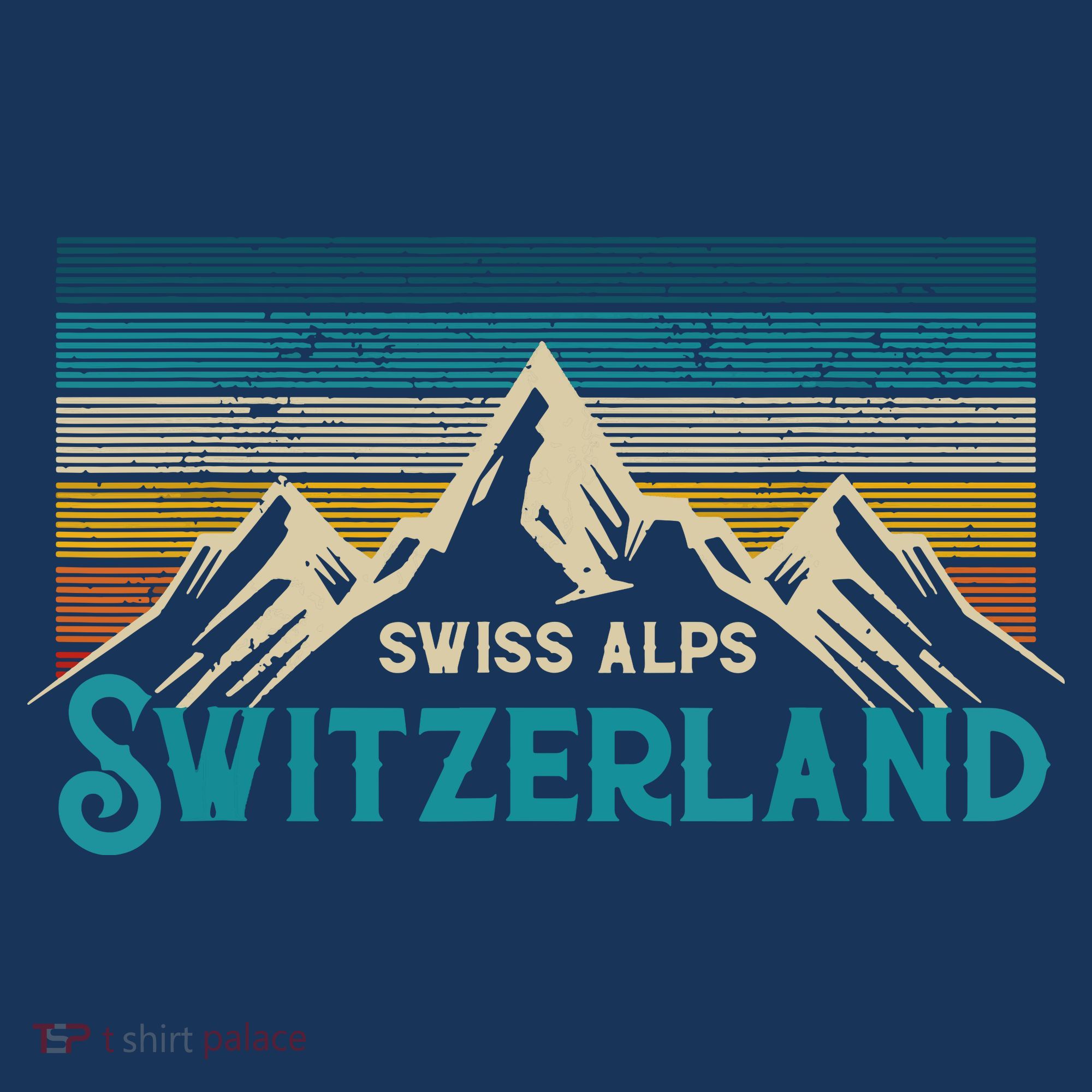 Switzerland Alps Vintage Mountains Swiss Souvenir Gift T-Shirt