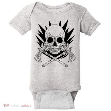 Skull Axe Vintage Baby Bodysuit
