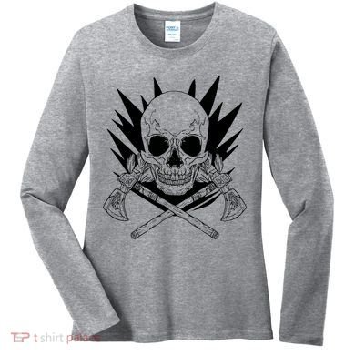 Skull Axe Vintage Women's Long Sleeve Shirt