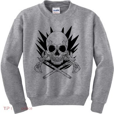 Skull Axe Vintage Kids Sweatshirt