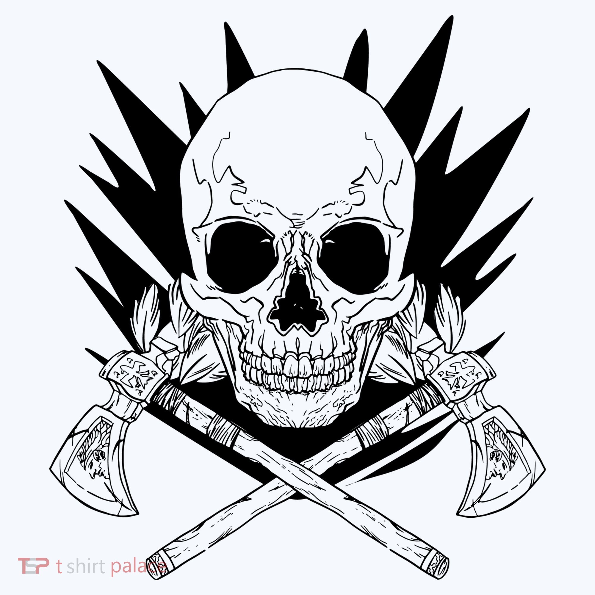 Skull Axe Vintage Bucket Hat
