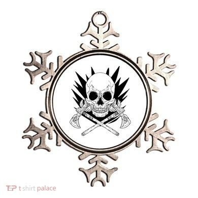 Skull Axe Vintage Ornament
