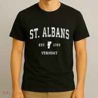 St. Albans Vermont Vt Vintage Athletic Sports T-Shirt thumb 3