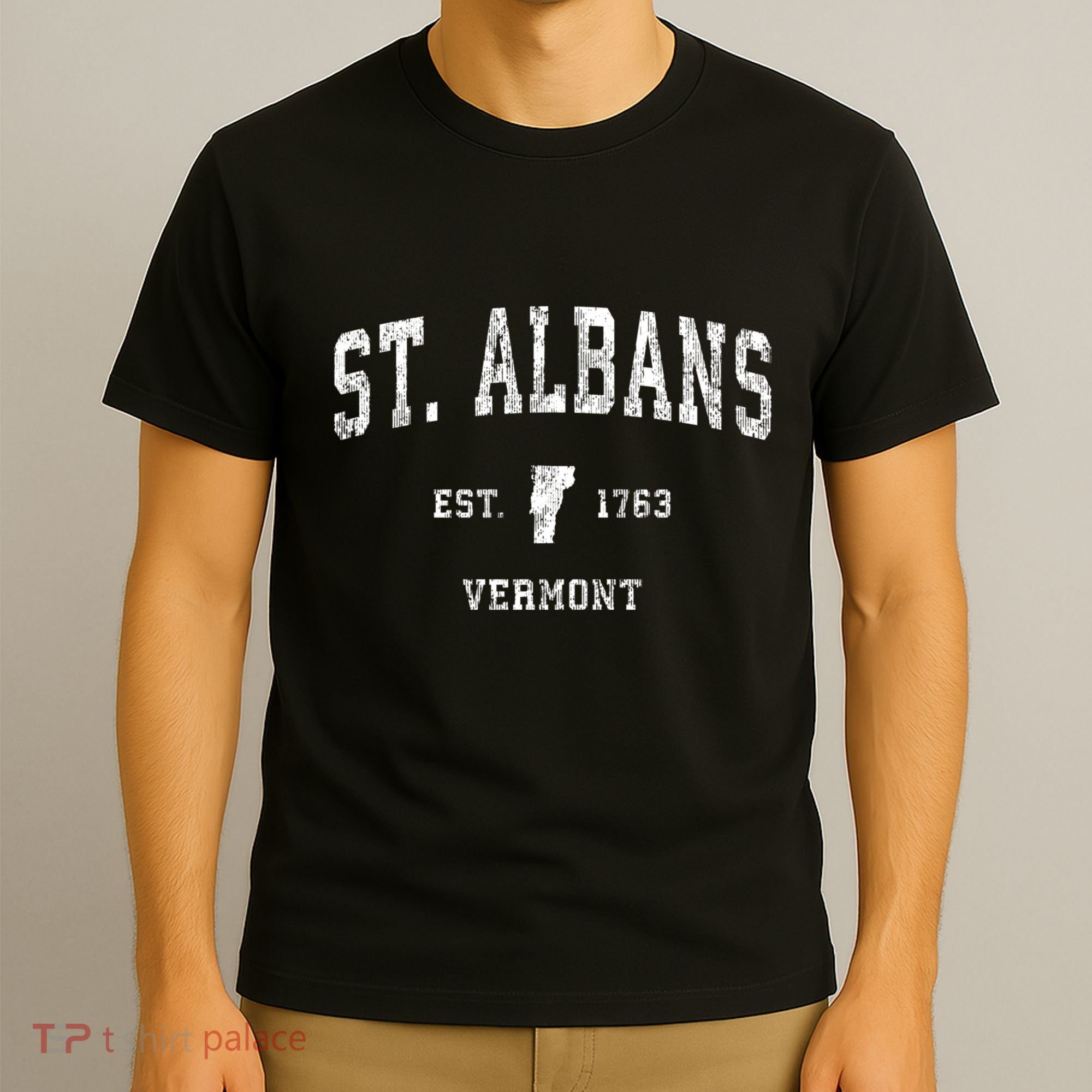 St. Albans Vermont Vt Vintage Athletic Sports T-Shirt