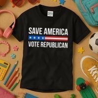 Save America Vote Republican Kids T-Shirt thumb 3