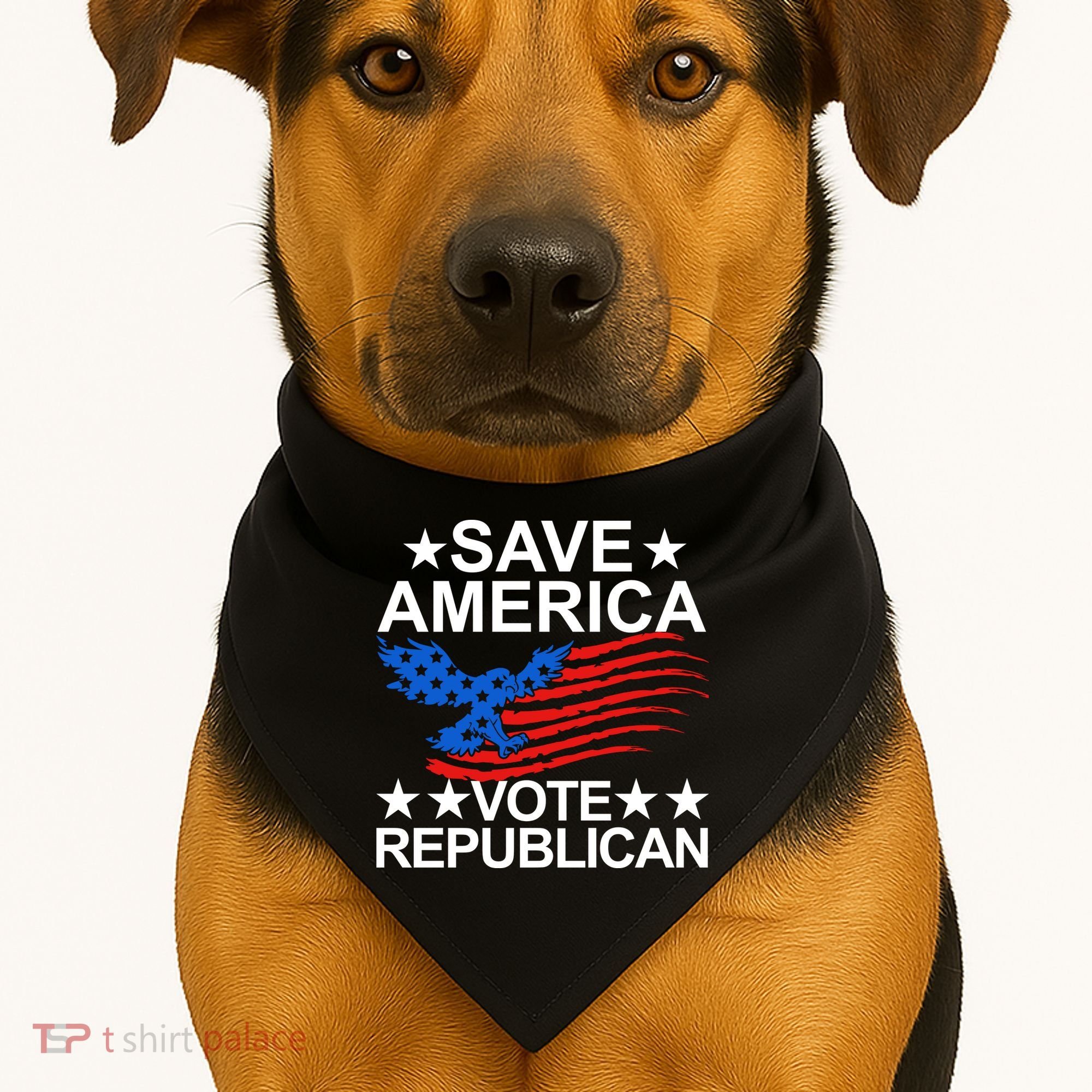 Save America Vote Republican Proud Conservative American USA-Made Doggie Bandana