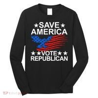 Save America Vote Republican Proud Conservative American Long Sleeve Shirt thumb 0