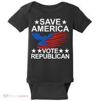 Save America Vote Republican Proud Conservative American Baby Bodysuit thumb 0
