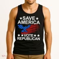 Save America Vote Republican Proud Conservative American Tank Top thumb 3