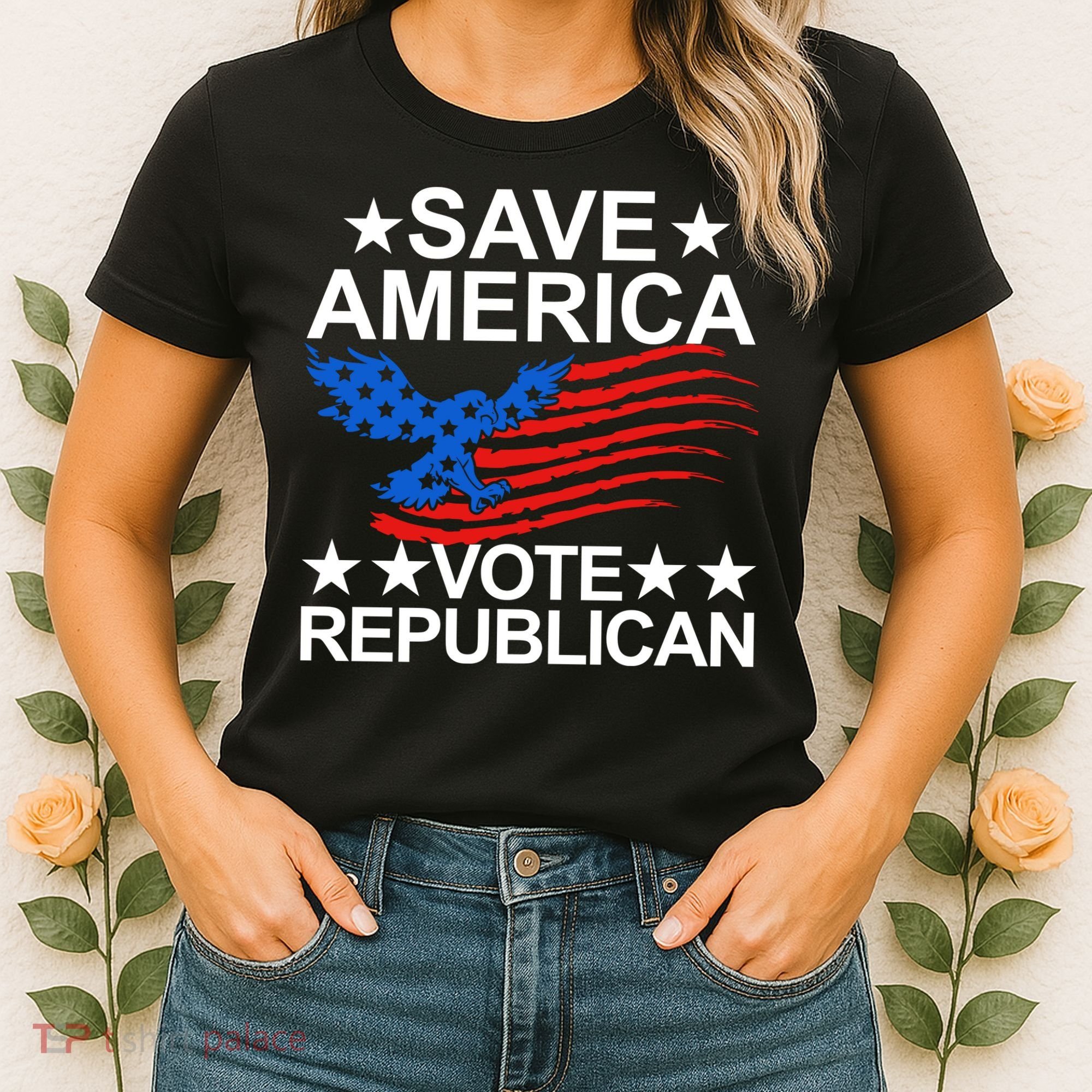Save America Vote Republican Proud Conservative American Women's T-Shirt