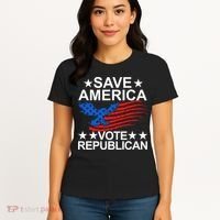 Save America Vote Republican Proud Conservative American Women's T-Shirt thumb 4