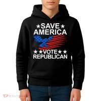Save America Vote Republican Proud Conservative American Kids Hoodie thumb 4