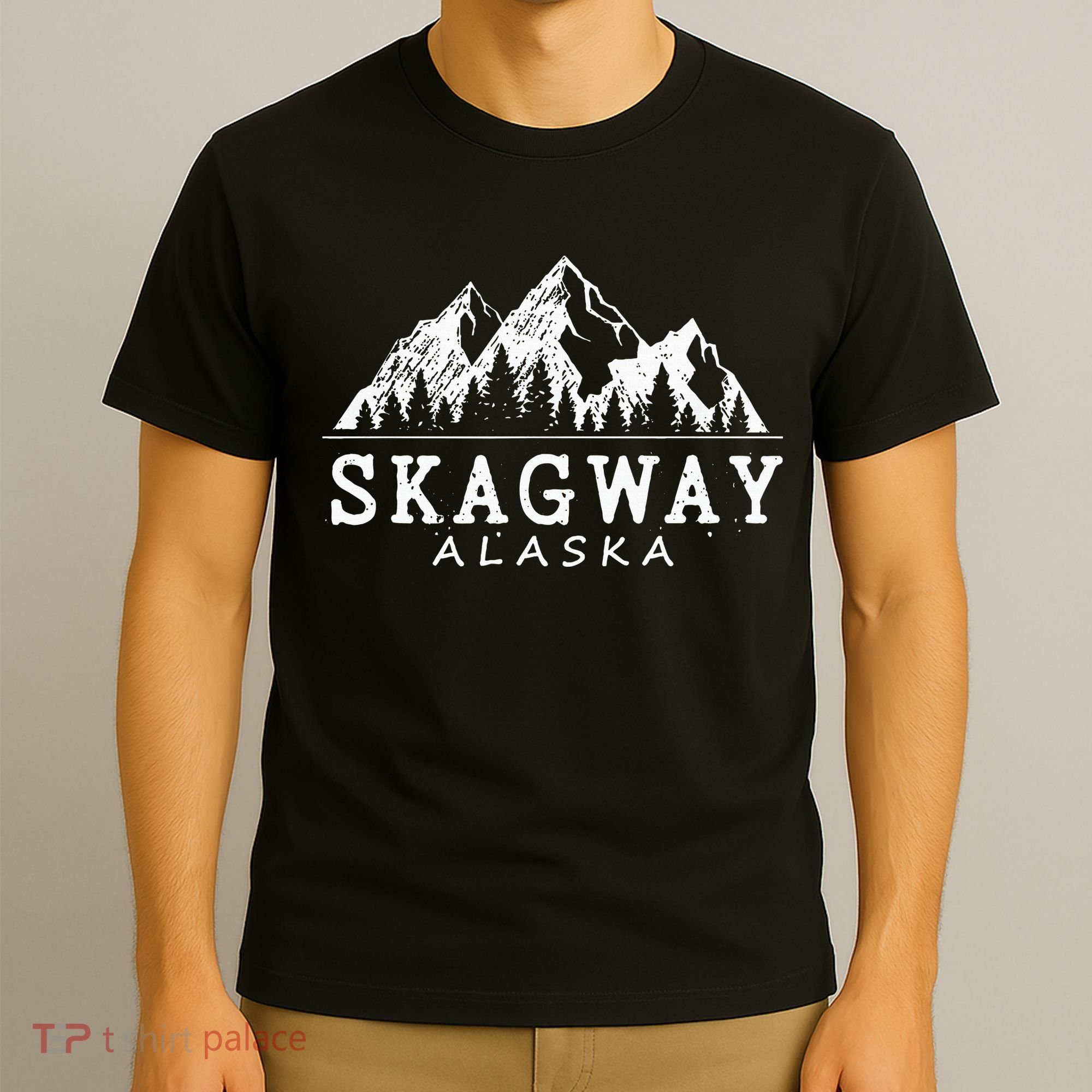 Skagway Alaska Vintage Mountains Nature Souvenir T-Shirt