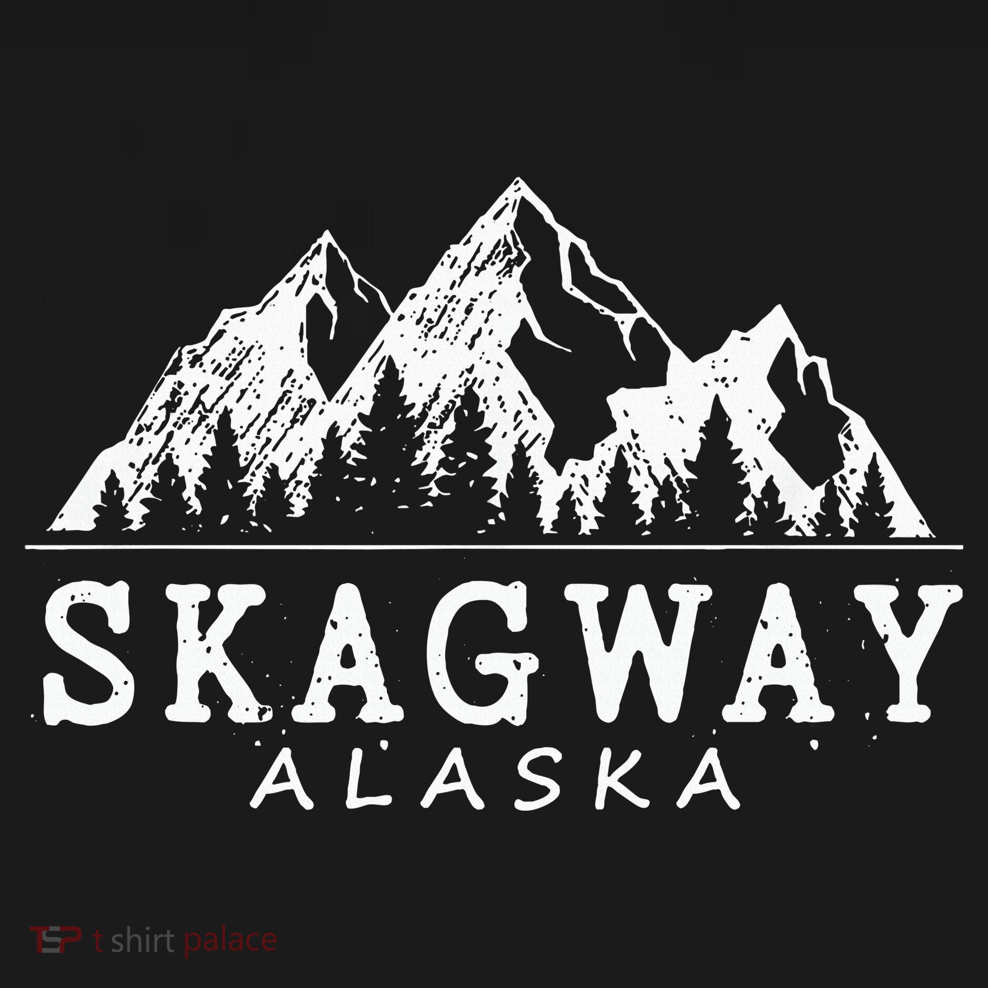Skagway Alaska Vintage Mountains Nature Souvenir T-Shirt