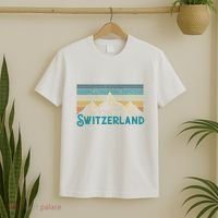 Switzerland Alps Vintage Mountains Swiss Souvenir Gift T-Shirt thumb 2