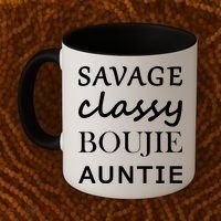 Savage Classy Bougie Auntie Funny Aunt Coffee Mug thumb 2